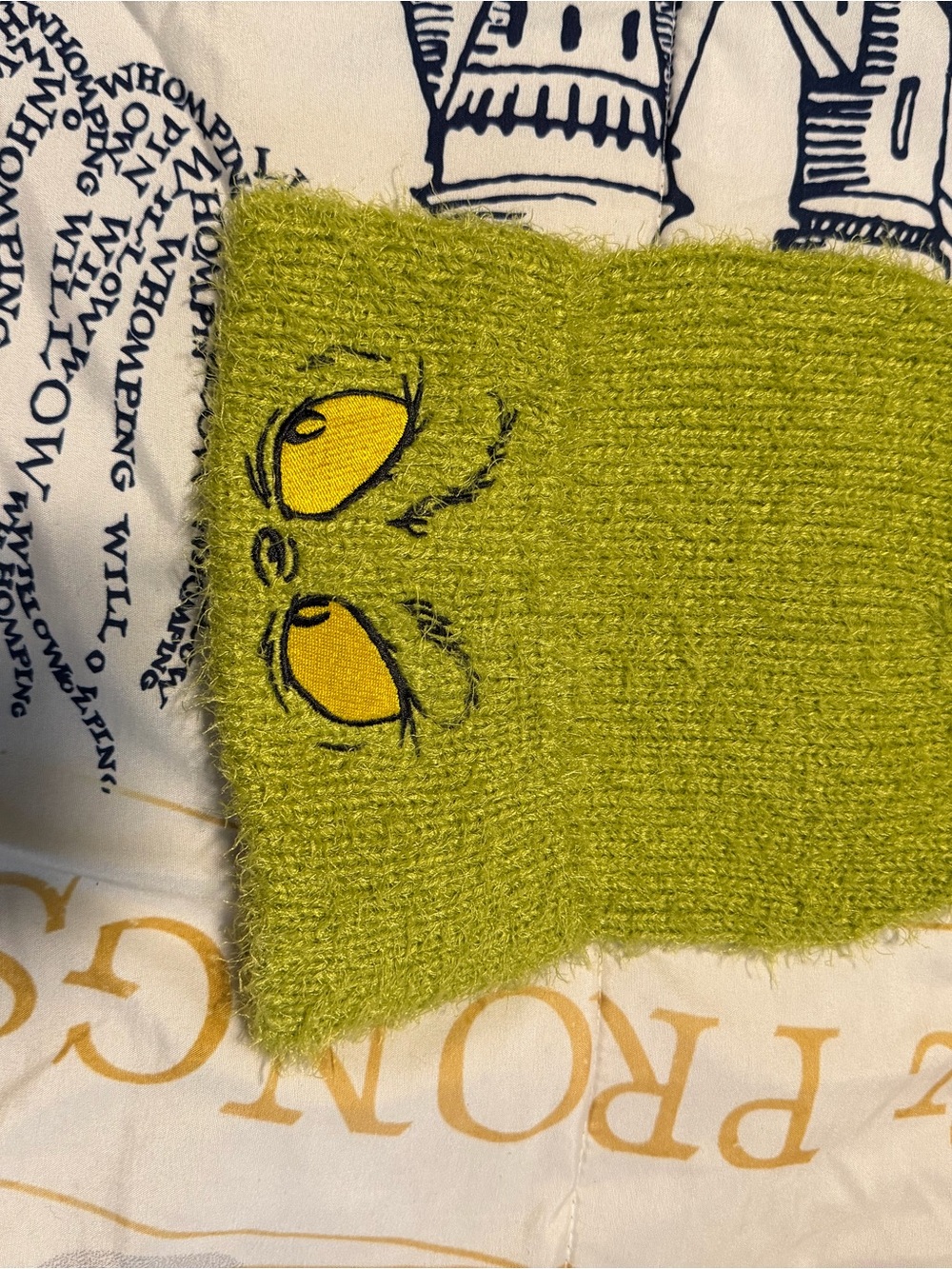 Green Fuzzy Grinch-Inspired beanie - Cozy Holiday